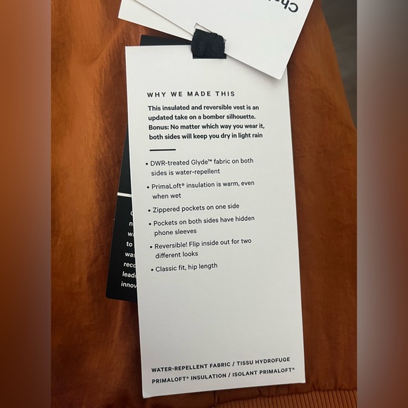 Brand New Lululemon Reversible Water-Repellant Non-Stop Bomber Vest - Picture 14 of 14